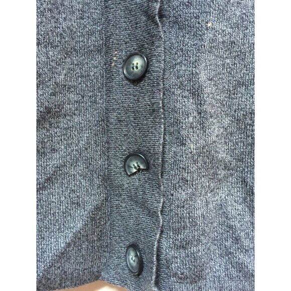 Genny Way Italy Men's Gray V-Neck Button Wool Knit Cardigan Sweater Vest Casual - Picture 3 of 9